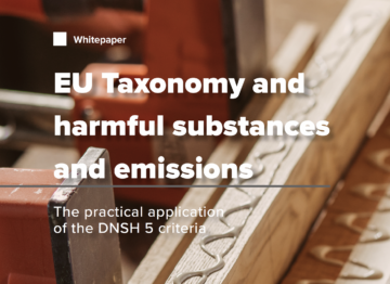EU Taxonomy and harmful substances and emissions